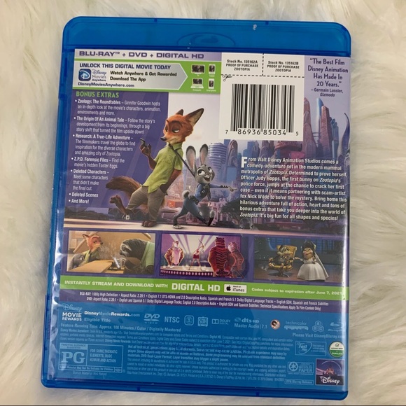 NEW Zootopia Blu-Ray DVD set - Picture 3 of 5